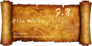 Filo Nóra névjegykártya