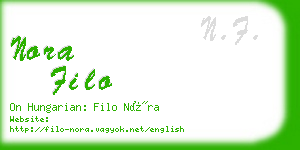 nora filo business card